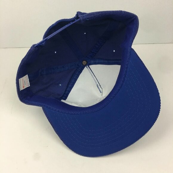 Rare Vintage 80s Retro Weiler Tiger Disc Baseball Hat Blue Corduroy Snapback - Picture 3 of 5